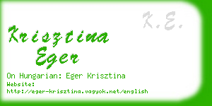 krisztina eger business card